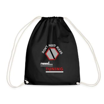 no rules need to be adjusted - Drawstring Bag - black - Front