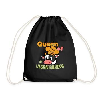 Reine de la pâtisserie végétalienne - Sac de sport léger - noir - Devant