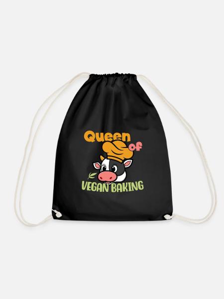 Queen of Vegan Baking - Turnbeutel - Schwarz