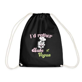 Je préfère cuisiner végétalien - Sac de sport léger - noir - Devant