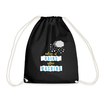 s’il pleut après le lavage - Sac de sport léger - noir - Devant