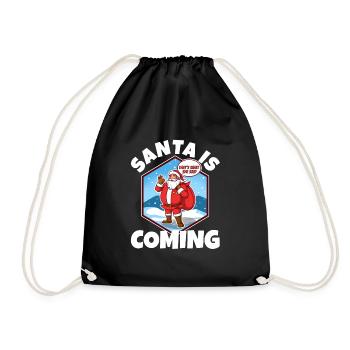 Le Père Noël arrive, c’est ce qu’elle a dit - Sac de sport léger - noir - Devant