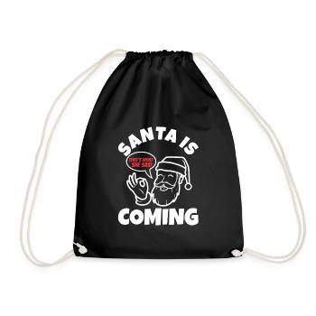 Le Père Noël arrive, c’est ce qu’elle a dit - Sac de sport léger - noir - Devant