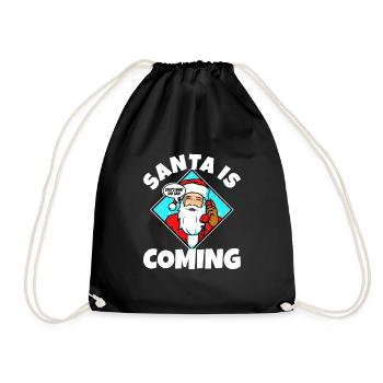 Le Père Noël arrive, c’est ce qu’elle a dit - Sac de sport léger - noir - Devant