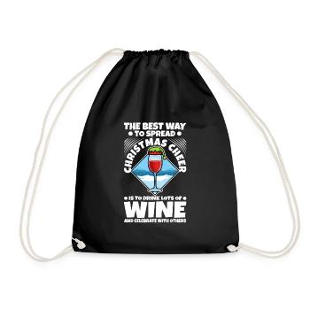 The best way to spread christmas cheer - Drawstring Bag - black - Front