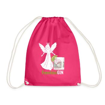 GIN FeenköniGIN - Geschenk für Gin Verkostungen Wa - Turnbeutel - Fuchsia - Vorne
