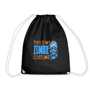 Zombie - This is my Zombie Costume - Turnbeutel - Schwarz - Vorne