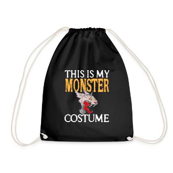 Monster - This is my Monster Costume - Turnbeutel - Schwarz - Vorne