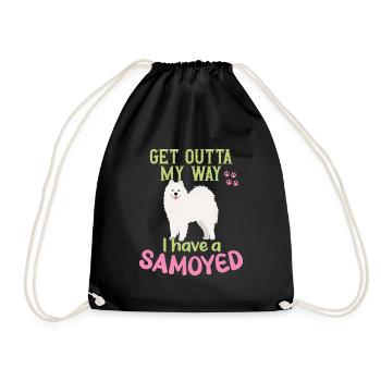 Sortez de mon chemin! J’ai un Samoyède - Sac de sport léger - noir - Devant