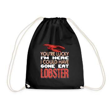 J’aurais pu aller manger du homard - Sac de sport léger - noir - Devant