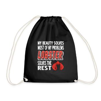 Most of my problems lobster - Drawstring Bag - black - Front