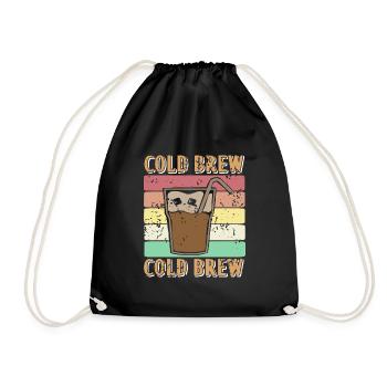 Iced Coffee - Cold Brew - Drawstring Bag - black - Front