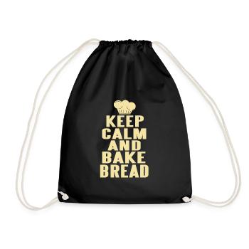 Restez calme et faites cuire du pain - Sac de sport léger - noir - Devant
