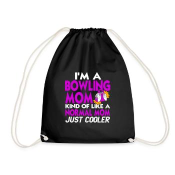Je suis une maman bowling un peu comme une maman normale juste - Sac de sport léger - noir - Devant