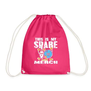 This is my Spare merch - Drawstring Bag - fuchsia - Front