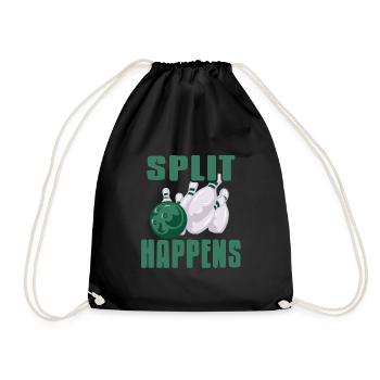 Split Happens - Drawstring Bag - black - Front