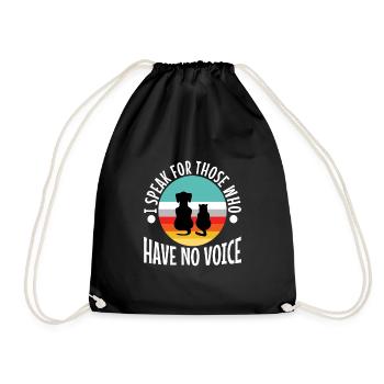Je parle au nom de ceux qui n’ont pas de voix - Sac de sport léger - noir - Devant