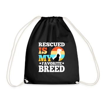 Rescued est ma race préférée cultivée - Sac de sport léger - noir - Devant