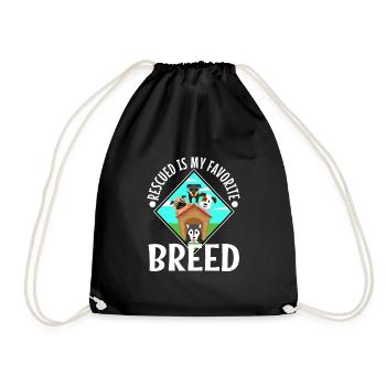 Rescued est ma race préférée - Sac de sport léger - noir - Devant
