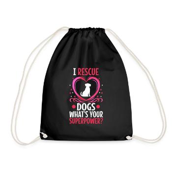 Je sauve les chiens quel est votre super-pouvoir - Sac de sport léger - noir - Devant
