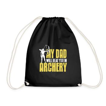 Bogenschießen - My das will beat you in Archery - Drawstring Bag - black - Front