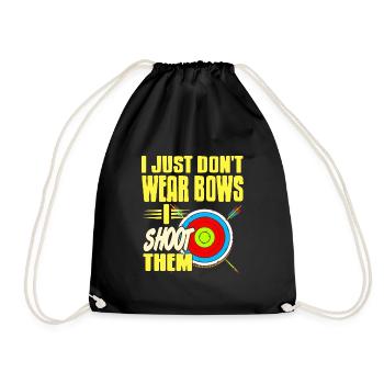 Je ne porte tout simplement pas d’arcs, je les tire - Sac de sport léger - noir - Devant