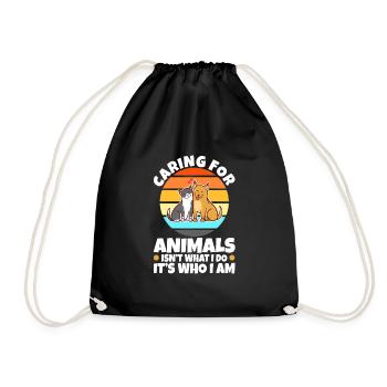 Prendre soin des animaux n’est pas ce que je fais, c’est qui je suis - Sac de sport léger - noir - Devant
