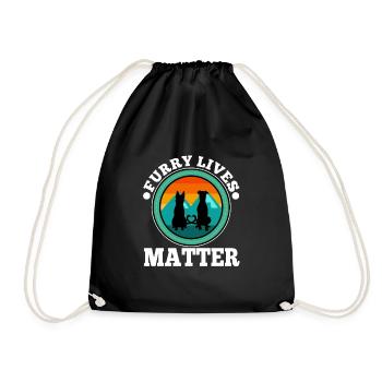 Furry lives matter - Turnbeutel - Schwarz - Vorne