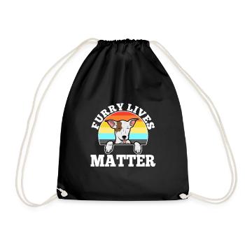 Furry lives matter - Turnbeutel - Schwarz - Vorne