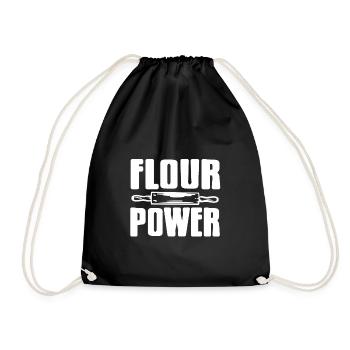 Flour Power - Turnbeutel - Schwarz - Vorne