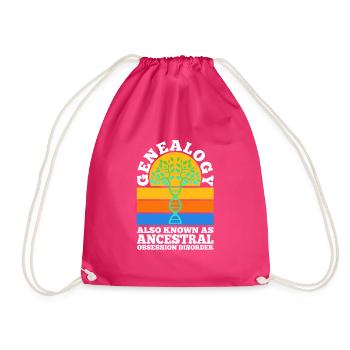 Ancestral obsession disorder - Drawstring Bag - fuchsia - Front