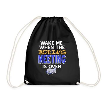 Réveille-moi quand l’ennui dans ce bureau sera terminé - Sac de sport léger - noir - Devant