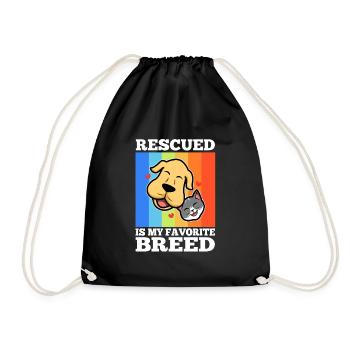 Rescued est ma race préférée cultivée - Sac de sport léger - noir - Devant