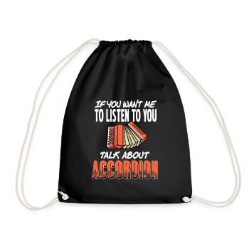 Si vous voulez que j’écoute parlez d’accordéon - Sac de sport léger - noir - Devant