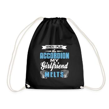 Quand je joue de l’accordéon, ma copine fond - Sac de sport léger - noir - Devant