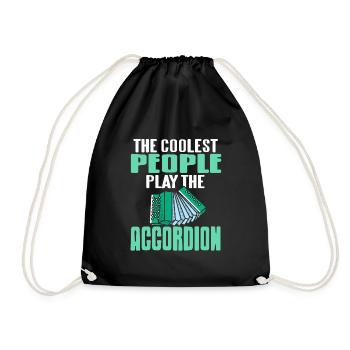 The coolest People play the Accordion - Turnbeutel - Schwarz - Vorne