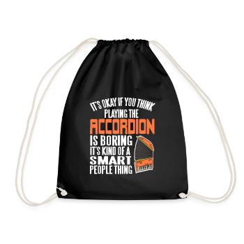 Ce n’est pas grave si jouer de l’accordéon est ennuyeux - Sac de sport léger - noir - Devant