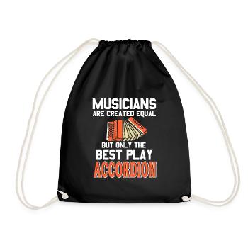 Les musiciens sont créés jeu égal Accordéon - Sac de sport léger - noir - Devant
