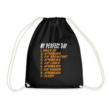 Afrobeats - My perfect day - Drawstring Bag - black - Front