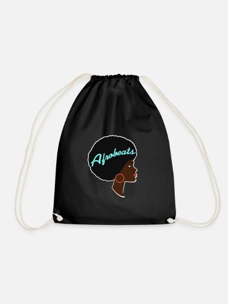 Pride Arobeats Black history music - Drawstring Bag - black
