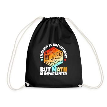 English is important but math is importanter - Turnbeutel - Schwarz - Vorne
