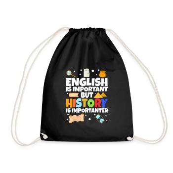 L’anglais est important, mais l’histoire est plus importante - Sac de sport léger - noir - Devant