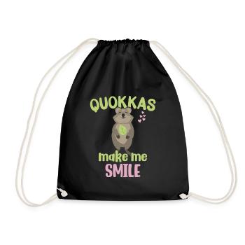 Les quokkas me rendent heureux - Grinning Quokka - Sac de sport léger - noir - Devant