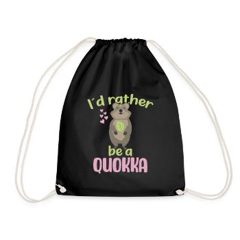 Je préfère être un Quokka / Grinsendes Quokka - Sac de sport léger - noir - Devant