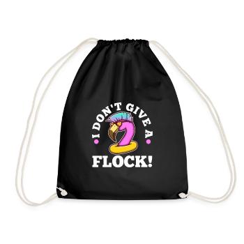 I don't give a flock - Turnbeutel - Schwarz - Vorne
