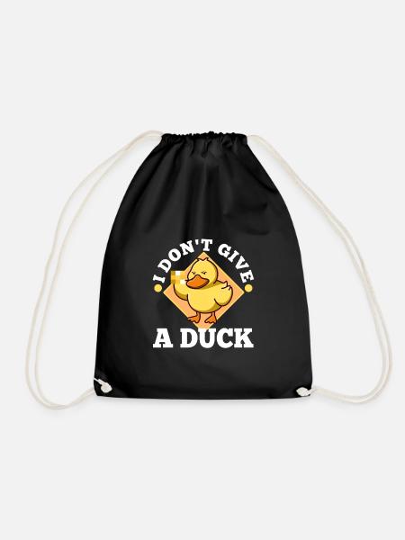 I Don't Give A Duck - Turnbeutel - Schwarz