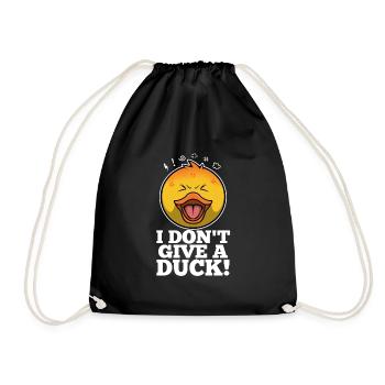 I Don't Give A Duck - Drawstring Bag - black - Front