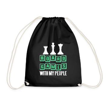 Jeux de société avec mon peuple - Sac de sport léger - noir - Devant