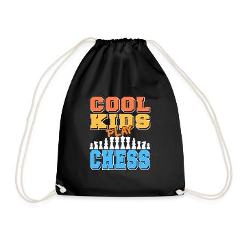 Cool kids play Chess - Turnbeutel - Schwarz - Vorne