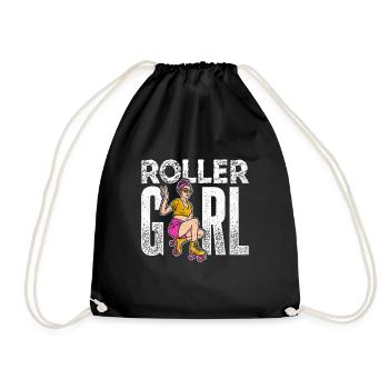 Rollschuhe Roller Girl Roller Skates Rollschuh Shi - Turnbeutel - Schwarz - Vorne